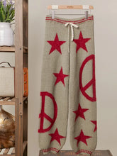 Load image into Gallery viewer, Peace &amp; Stars Cozy Knit Pants

