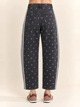 Load image into Gallery viewer, Davi &amp; Dani - Polka Dot Side Stripe Barrel Jeans
