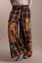 Load image into Gallery viewer, Bluevelvet - ELASTIC WAIST WITH STRING PATCHWORK WIDE LEG PANTS
