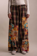 Load image into Gallery viewer, Bluevelvet - ELASTIC WAIST WITH STRING PATCHWORK WIDE LEG PANTS
