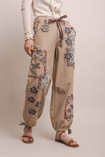 Load image into Gallery viewer, Bluevelvet - ELASTIC WAIST BAND WITH STRING PATCHWORK PANTS
