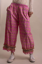 Load image into Gallery viewer, FLORAL RUFFLE HEM LOUNGE PANTS ( SHIP  8-27)
