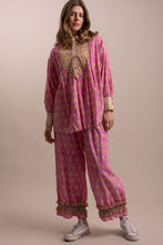 Load image into Gallery viewer, FLORAL RUFFLE HEM LOUNGE PANTS ( SHIP  8-27)
