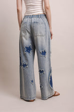 Load image into Gallery viewer, Bluevelvet - STAR AND MOON WIDE LEG DENIM PANTS
