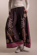 Load image into Gallery viewer, EMBROIDERY ELASTIC WASIT BAND WIDE PANTS
