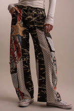 Load image into Gallery viewer, PATCHWORK WIDE LEG CAMO PRINT PANTS
