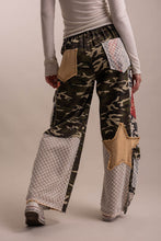 Load image into Gallery viewer, PATCHWORK WIDE LEG CAMO PRINT PANTS
