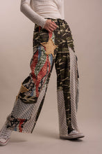 Load image into Gallery viewer, PATCHWORK WIDE LEG CAMO PRINT PANTS
