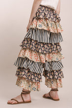 Load image into Gallery viewer, MULTI PRINT TIERED RUFFLE PANTS SHIP 07-15-2026
