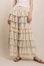 Load image into Gallery viewer, ROMANCE TIERED LACE RUFFLE PANTS
