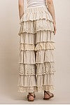 Load image into Gallery viewer, ROMANCE TIERED LACE RUFFLE PANTS
