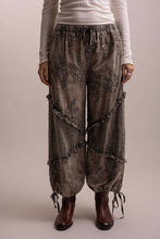 Load image into Gallery viewer, Bluevelvet - EMBROIDERED LACE TIERED WIDE LEG PANTS
