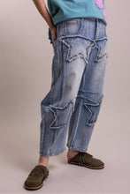 Load image into Gallery viewer, Bluevelvet - FLOWER PATCHWORK WITH STUDS BARREL PANTS
