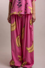 Load image into Gallery viewer, Bluevelvet - BANANA PRINT WITH ELASTIC WAIST WIDE LEG PANTS
