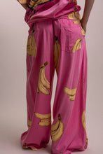 Load image into Gallery viewer, Bluevelvet - BANANA PRINT WITH ELASTIC WAIST WIDE LEG PANTS
