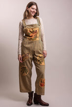 Load image into Gallery viewer, Bluevelvet - PATCHWORK STRIPED OPEN BACK OVERALLS
