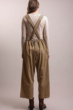 Load image into Gallery viewer, Bluevelvet - PATCHWORK STRIPED OPEN BACK OVERALLS
