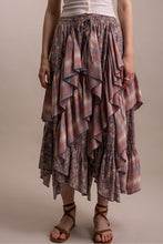 Load image into Gallery viewer, MULTI LAYERED ASYMMETRICAL RUFFLE SKIRT
