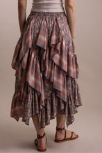 Load image into Gallery viewer, MULTI LAYERED ASYMMETRICAL RUFFLE SKIRT
