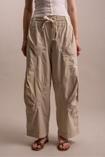 Load image into Gallery viewer, Bluevelvet - ELASTIC WAIST BAND WITH STRING CARGO PANTS
