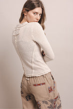 Load image into Gallery viewer, Bluevelvet - LONG SLEEVE V NECK BUTTON DOWN TOP

