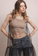 Load image into Gallery viewer, SLEEVELESS SEE THROUGH MESH TOP
