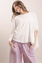 Load image into Gallery viewer, Bluevelvet - Short Sleeve Oversize Top
