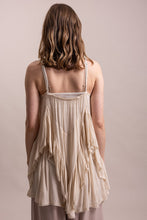 Load image into Gallery viewer, SPAGHETTI STRAP RUFFLED ASYMMETRICAL TOP
