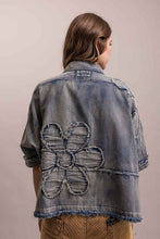 Load image into Gallery viewer, Bluevelvet - FLOWER PATCHWORK 3/4 SLEEVE COLLARD NECK BUTTON DOWN TOP
