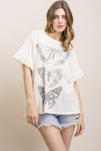 Load image into Gallery viewer, Bluevelvet - SHORT SLEEVE BUTTERFLY TOP
