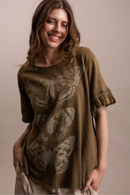 Load image into Gallery viewer, Bluevelvet - SHORT RUFFLE SLEEVE BUTTERFLY TOP
