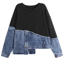 Load image into Gallery viewer, Denim Trim Sweatshirt
