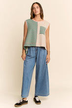 Load image into Gallery viewer, Davi &amp; Dani - Striped Colorblock Sleeveless Vest Top
