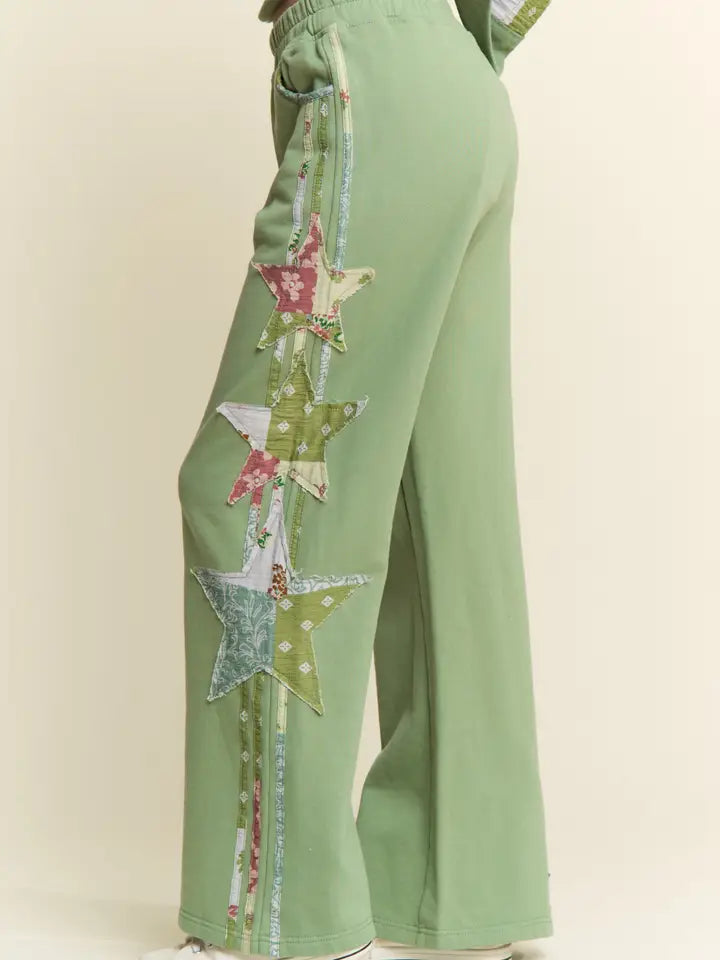 J.NNA - Sage Multi Patchwork Color Block Bottoms