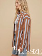 Load image into Gallery viewer, J.nna - Oversized Striped Button-Down

