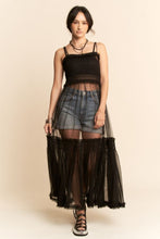 Load image into Gallery viewer, Davi &amp; Dani - Sleeveless Lace With Sheer Maxi Dress - Black
