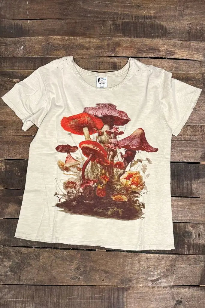 Jaded Gypsy - Moon Dance Tee - Lovely Mushroom