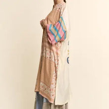 Load image into Gallery viewer, Davi &amp; Dani - Garden of Whimsy Cat Printed Back Kimono Duster
