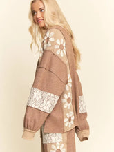 Load image into Gallery viewer, Davi &amp; Dani - Milli  Mix Matched Flower Patch  Top - Mocha
