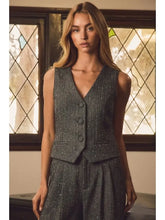Load image into Gallery viewer, Oddi - Striped Natural Textured V-Neck Vest
