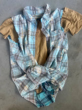 Load image into Gallery viewer, A Rare Bird  - Sleeveless Pearl Snap Bleached Flannel Distressed
