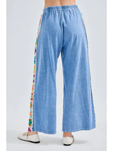 Load image into Gallery viewer, J. Her - Mineral Washed Real Crochet Patch Side Trim Pants
