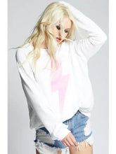 Load image into Gallery viewer, Recycled Karma - AC/DC Pink Lighting Bolt Sweatshirt
