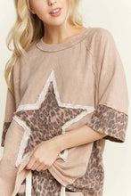 Load image into Gallery viewer, J. Her - Mineral Washed Leopard Star Halfsleeve Top
