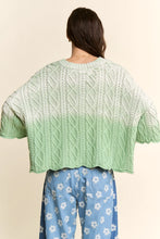 Load image into Gallery viewer, Davi &amp; Dani - Long Sleeve Sweater Cable Knit Pattern Mint
