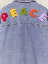Load image into Gallery viewer, Cable Knit Sleeve Denim Jacket with Patchwork
