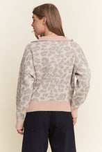 Load image into Gallery viewer, J.nna - Leopard Print Zipper Sweater Top
