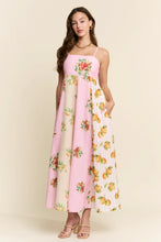 Load image into Gallery viewer, J.nna - The Amalfi Pink Yellow Colorblock Maxi Dress
