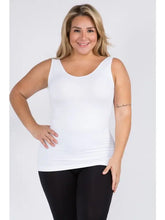 Load image into Gallery viewer, Yelete - Reversible V or U Neckline Seamless Tank White
