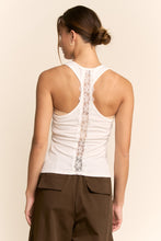 Load image into Gallery viewer, Davi &amp; Dani - White Sleeveless Ribbed Tank Top
